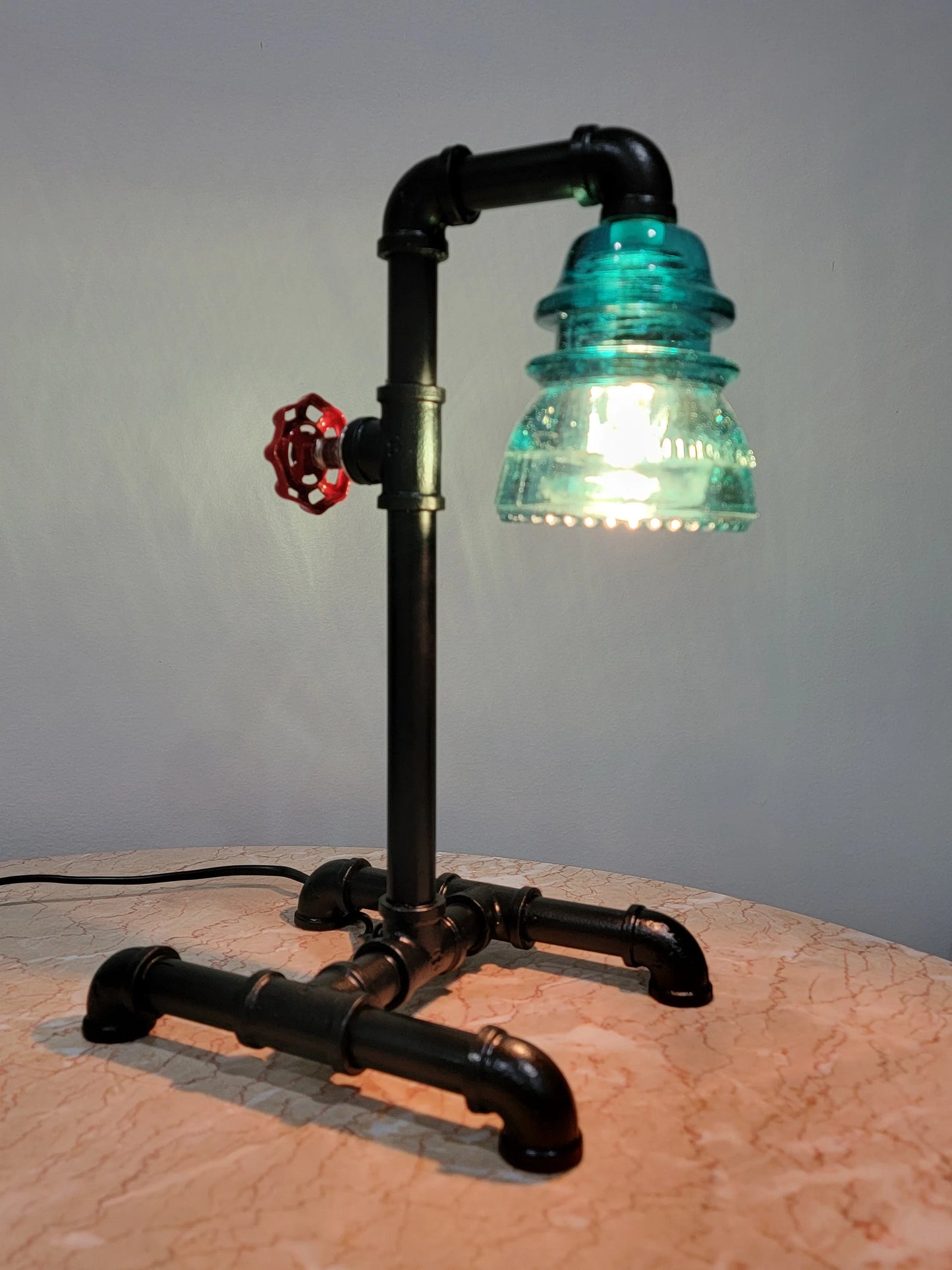 Vintage Hemingray 42 Glass Insulator Industrial Steampunk Table Lamp (Copy)