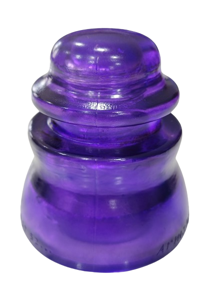 Antique Glass Insulator Colorized Purple
