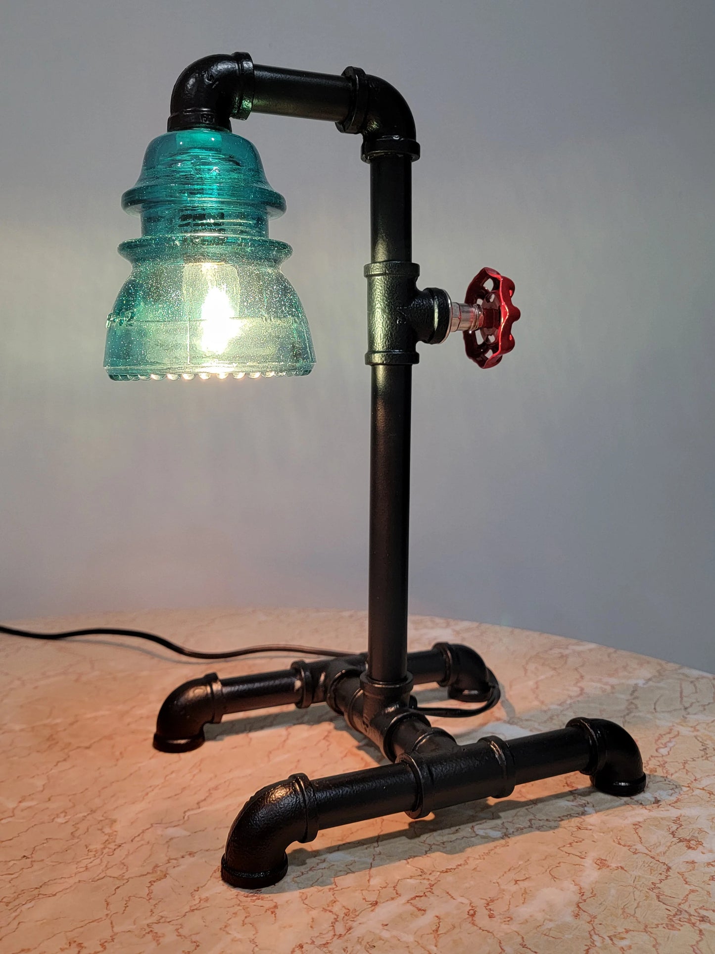 Vintage Hemingray 42 Glass Insulator Industrial Steampunk Table Lamp (Copy)