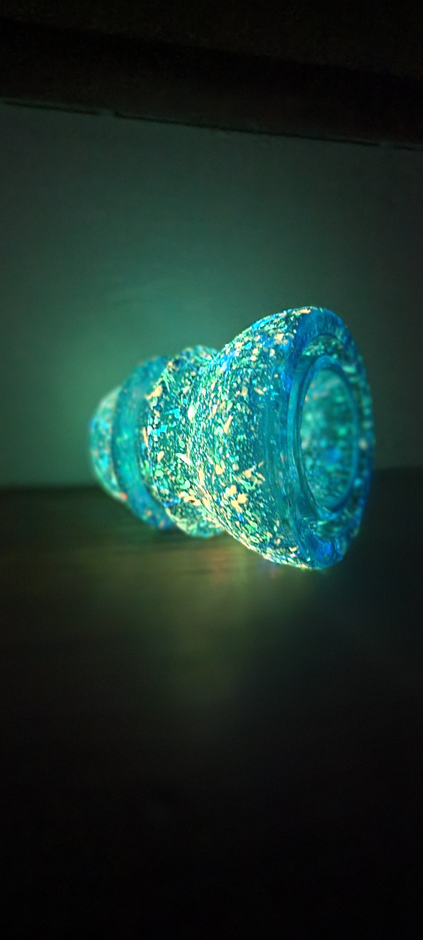 Glass Insulator Multi Color Glow In The Dark Decorative  Piece